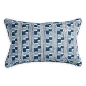 Chowk Azure Linen Pillow