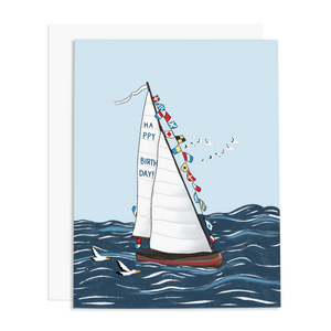 Happy Birthday Sailboat Card
