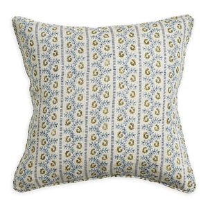 Lucca Moss Azure Linen Pillow