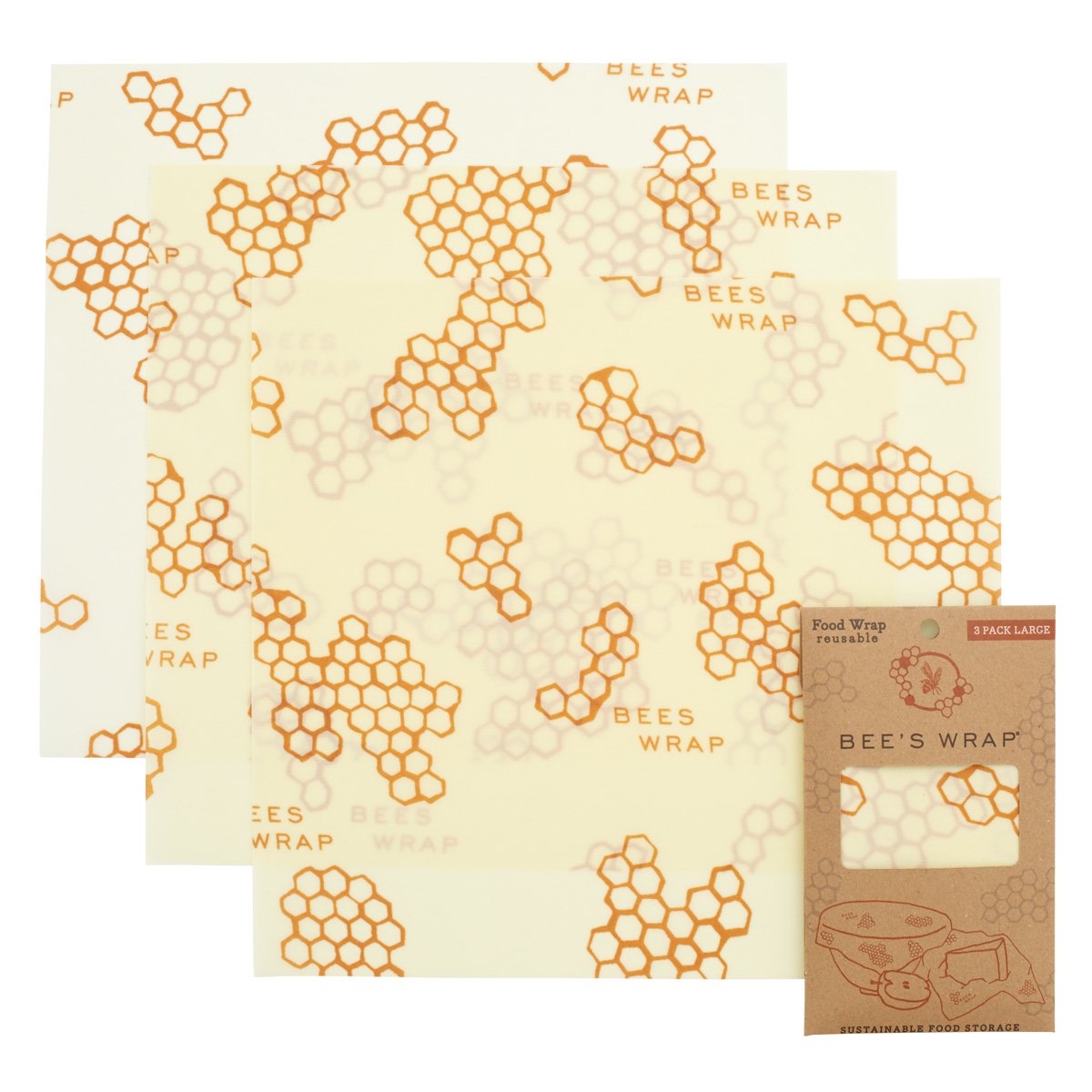 Bee's Wrap - Assorted 3 Pack - Honeycomb Print Cheese Wrap