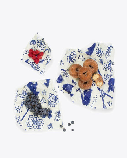 Bees & Bears Reusable Wraps, Assorted 3-Pack