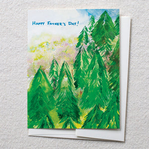 Evergreen Forest Father's Day Card