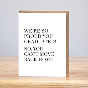 Move Back Home Graduation Card