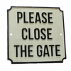 Please Close the Gate Cast Iron Sign
