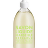 Glass Liquid Soap bottle labeled "Savon Liquide Marseille Extra pur, Verveine Fraiche"