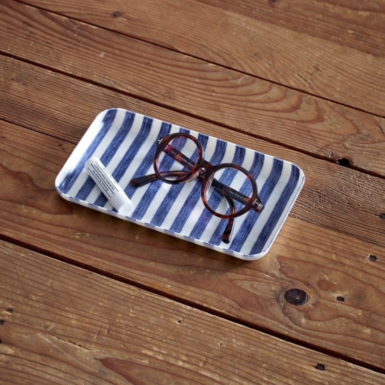 Blue White Stripe Tray – Red Barn Mercantile - Old Town Alexandria