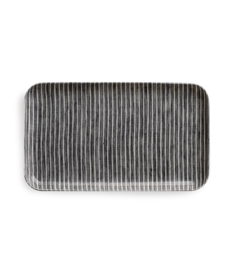 Grey White Thin Stripe Tray