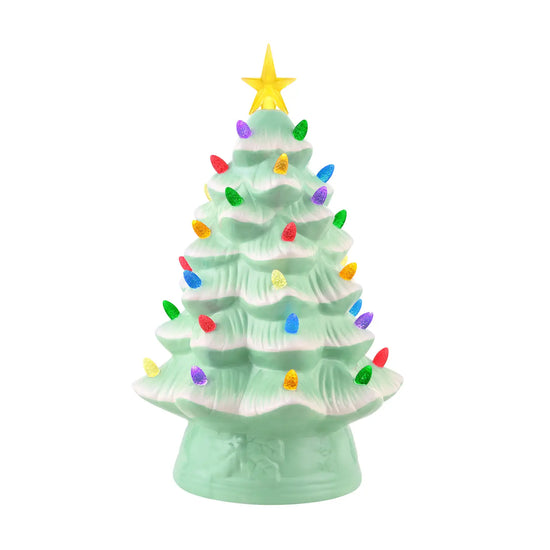 12" Nostalgic Seafoam Ceramic Tree