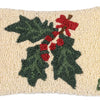 Holly Sprig Mini Pillow