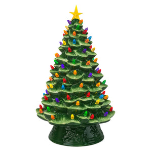 18" Nostalgic Green Ceramic Tree