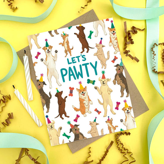 Let's Pawty Birthday Card
