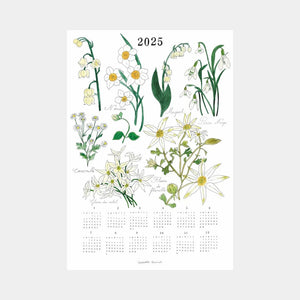 2025 Calendar Dish Towel - Flowers