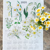 2025 Calendar Dish Towel - Flowers