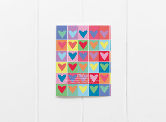 Rainbow Hearts Card