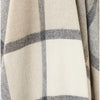 Merino Lambswool Block Windowpane Throw, White & Gray