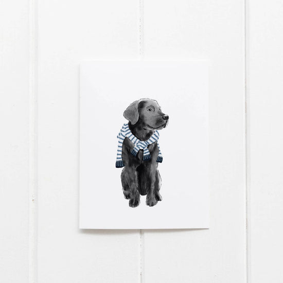 Preppy Black Lab Card