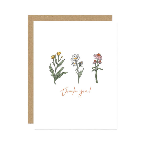 Wildflower Thank You Card