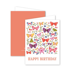 Butterfly Blooms Birthday Card