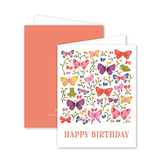 Butterfly Blooms Birthday Card