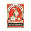 Dog on a Bike Birthday Card