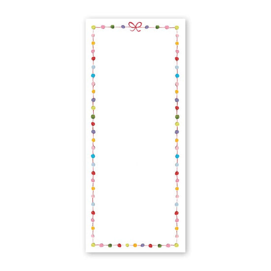 Pom Pom Party Skinny Notepad