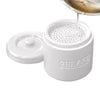 White Ceramic Grease Container