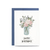 Jar of Flowers Birthday Card