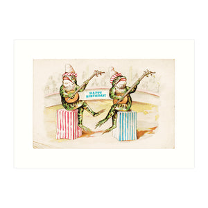 Singing Frogs Birthday Card