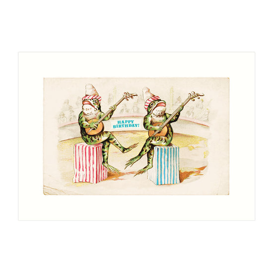 Singing Frogs Birthday Card