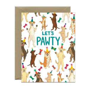 Let's Pawty Birthday Card