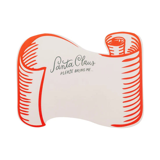 Santa Scroll Paper Placemat