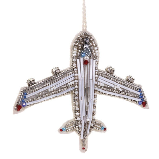 Beaded Airplane Ornament
