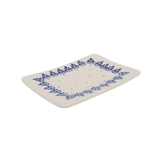 Blue Ceramic Soap Dish