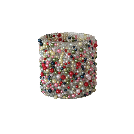 Beaded Glass Tealight/Votive Holder