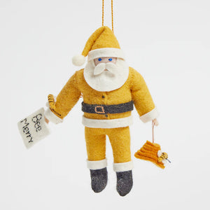 Bee Merry Santa Ornament