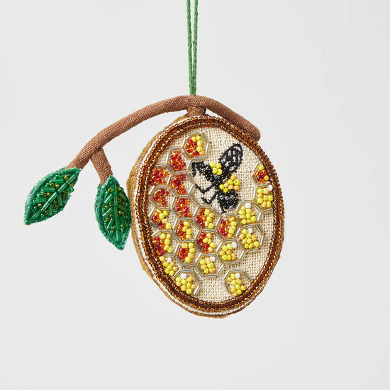 Beehive Beaded Ornament