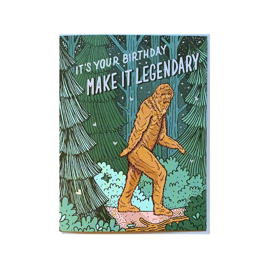 Bigfoot Birthday Card