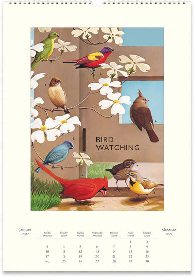 2027 Bird Watching Wall Calendar