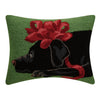 Black Lab Bow Pillow
