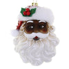 Black Retro Santa Ornament