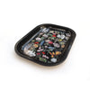 Black Fleurs Metal Tray