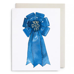 Blue Ribbon Congrats Card