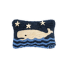 Blue Water Whale Mini Pillow