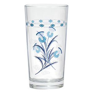 Blue Floral Glass