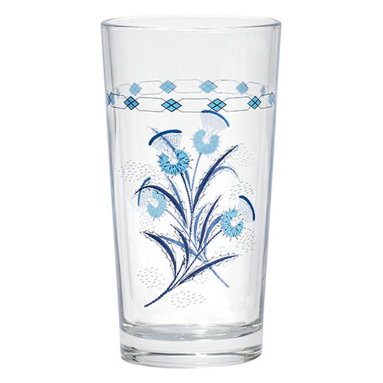 Blue Floral Glass