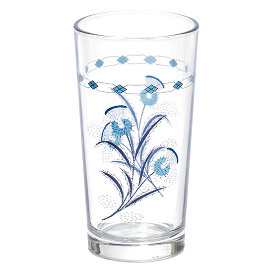 Blue Floral Glass