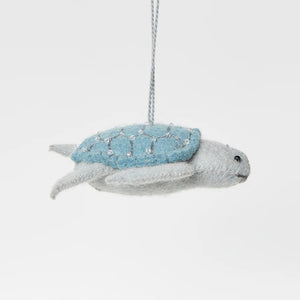 Sky Blue Sea Turtle Ornament