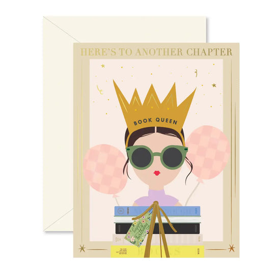 Book Queen Birthday Card