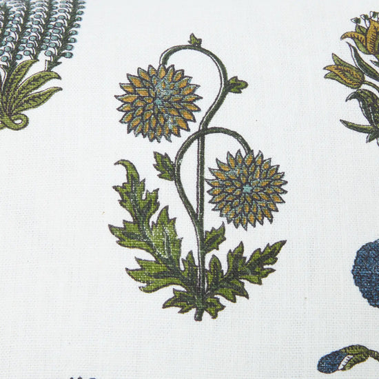 Botanical Citrine + Oatmeal Linen Pillow