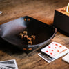 Brass Dice with Leather Pouch